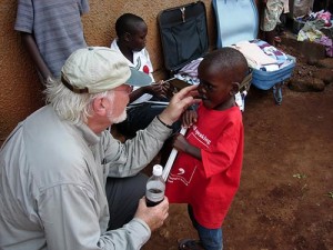 Bernie with a Kenyan Orphan